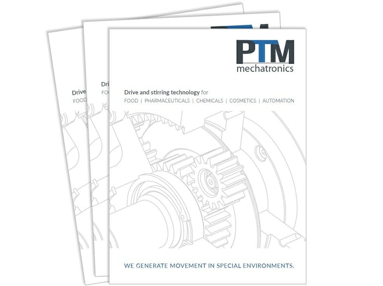 PTM mechatronics product brochure, drive technology and stirring technology