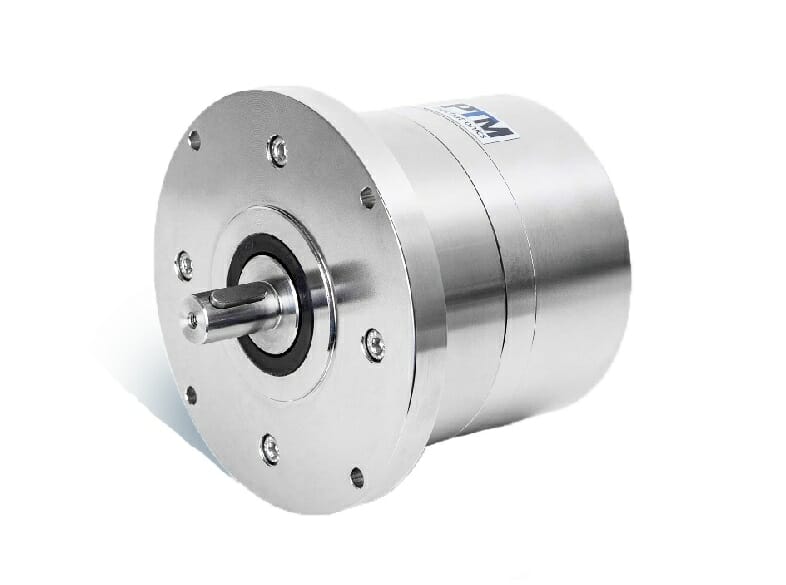 Stainless steel motor with transmission and mounting flange