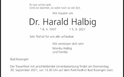 PTM trauert um ihren langjährigen Berater Dr. Harald Halbig
