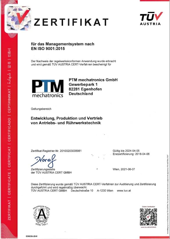 Zertifikat ISO9001