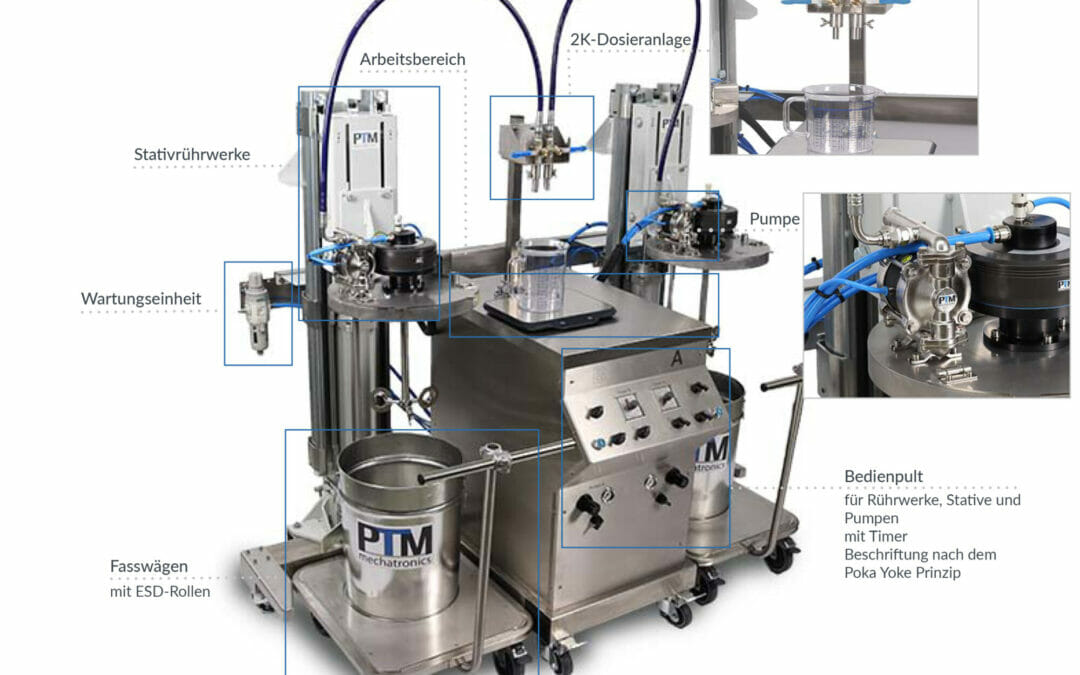 2-component stirring and dosing system – accurate to the gram